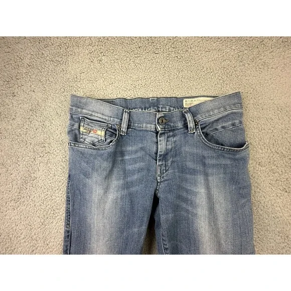 DIESEL Jeans Womens 30x34 (32) Getlegg Slim-Skinny 0884X Stretch Jeans Raw Hem - Picture 2 of 16